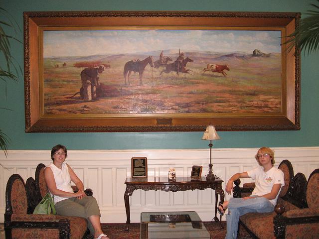 IMG_0224.JPG - At the Menger Hotel, in San Antonio. This painting is in the movie, Giant.